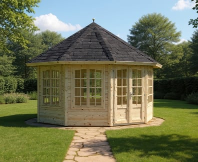 Palmako Veronica 3.3m x 3.3m Octagonal Log Cabin