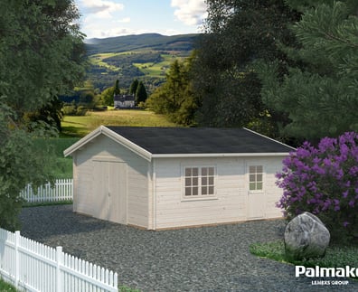 Palmako Roger 5.4m x 5.4m Wooden Garage with Wooden Doors