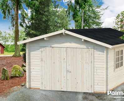 Palmako Roger 3.6m x 5.5m Wooden Garage with Wooden Doors