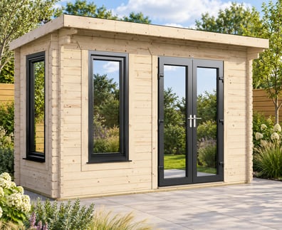 Power Pent Log Cabin 44mm