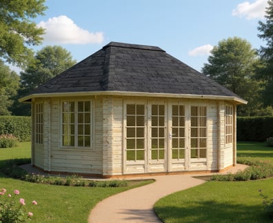 Palmako Hanna 5.7m x 4.2m Octagonal Log Cabin