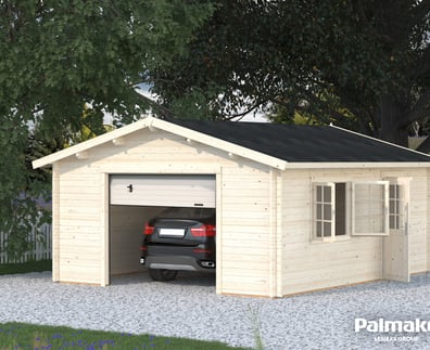 Palmako Roger 4.5m x 5.5m Wooden Garage with Sectional Door
