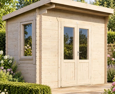 Power Pent Log Cabin 28mm